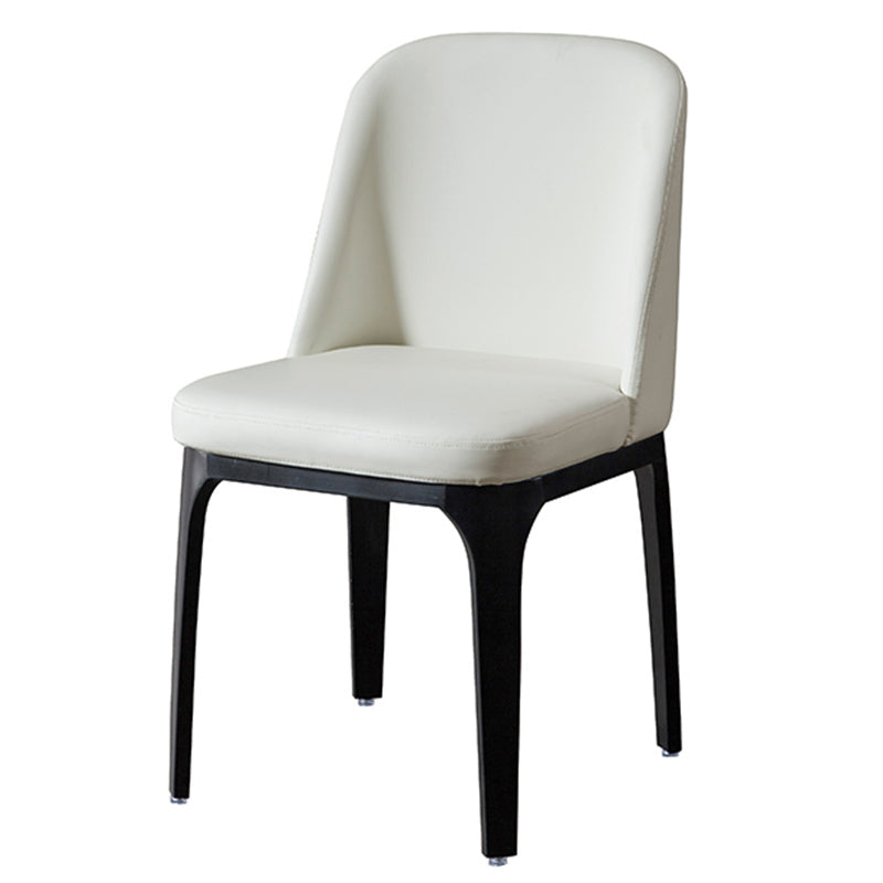 Industrial Restaurant Upholstered Side Chair Matte Finish Parsons Dining Chair Off-White 1 Piece Clearhalo ' kitchen&dining_furn' 'Dining Chairs' 'Dining Tables & Seating' 'dining_chair' 'furn' 'furn_dining_chair' 'Furniture' 'furniture_dining_chair' 'Kitchen & Dining Furniture' 'kitchen' 3741717