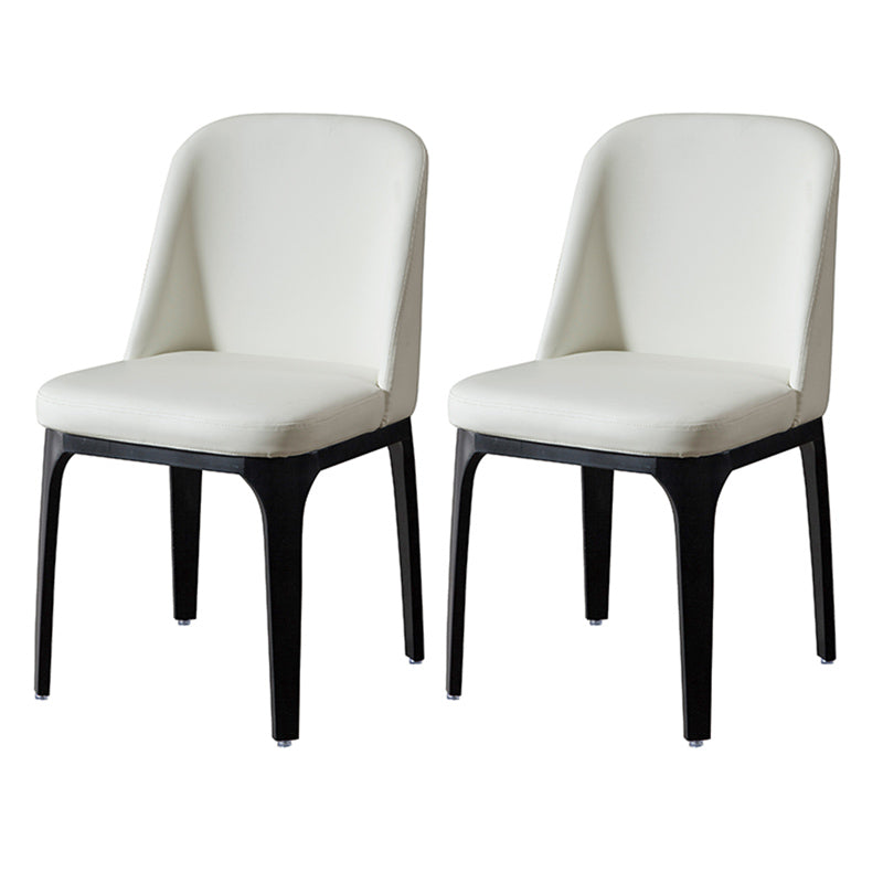 Industrial Restaurant Upholstered Side Chair Matte Finish Parsons Dining Chair Off-White 2 Piece Set Clearhalo ' kitchen&dining_furn' 'Dining Chairs' 'Dining Tables & Seating' 'dining_chair' 'furn' 'furn_dining_chair' 'Furniture' 'furniture_dining_chair' 'Kitchen & Dining Furniture' 'kitchen' 3741719