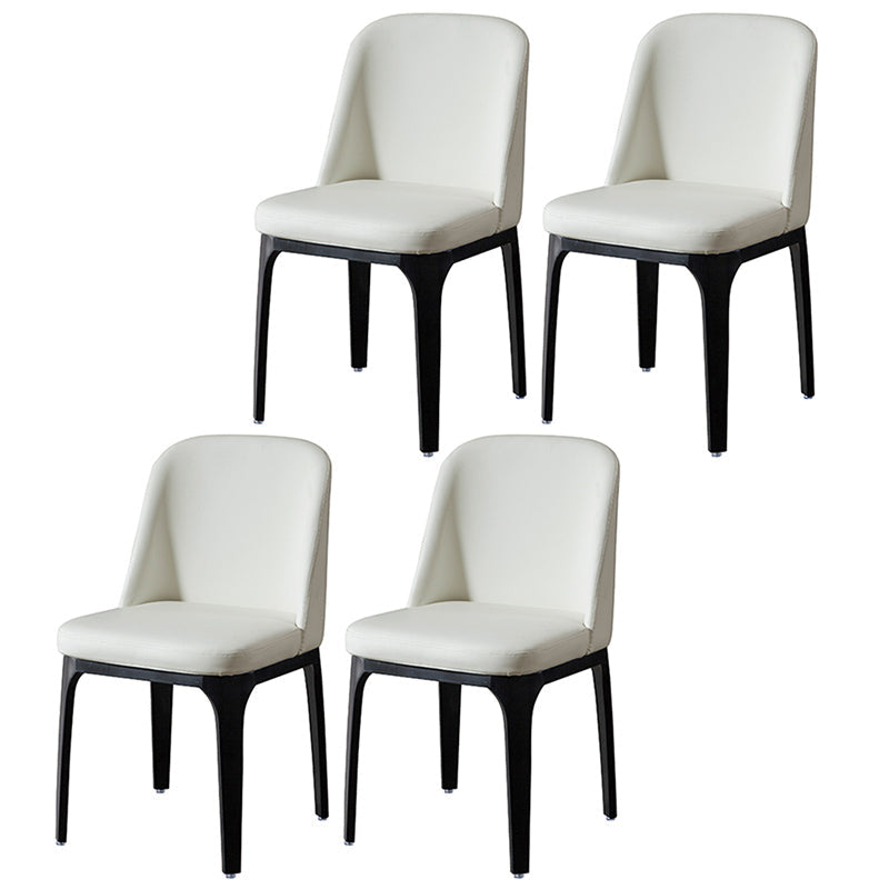 Industrial Restaurant Upholstered Side Chair Matte Finish Parsons Dining Chair Off-White 4 Piece Set Clearhalo ' kitchen&dining_furn' 'Dining Chairs' 'Dining Tables & Seating' 'dining_chair' 'furn' 'furn_dining_chair' 'Furniture' 'furniture_dining_chair' 'Kitchen & Dining Furniture' 'kitchen' 3741721