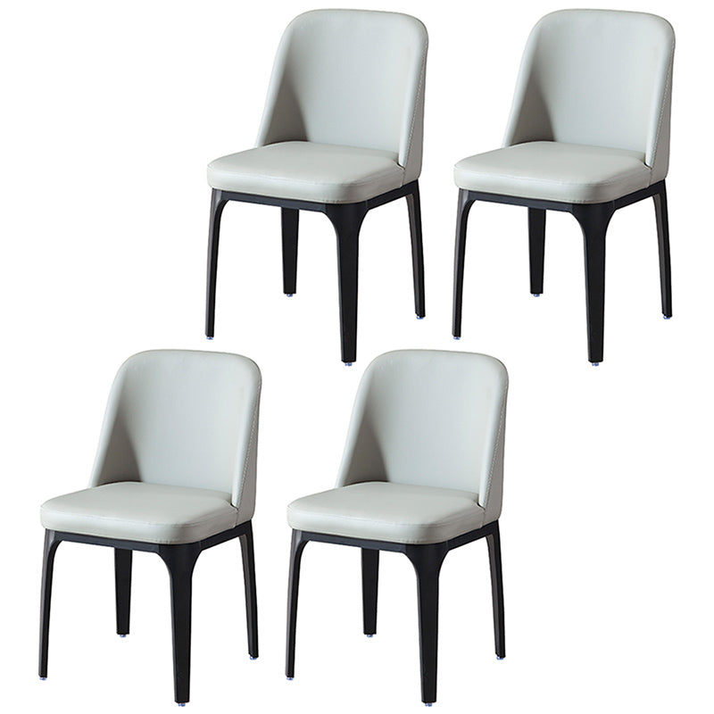 Industrial Restaurant Upholstered Side Chair Matte Finish Parsons Dining Chair Light Gray 4 Piece Set Clearhalo ' kitchen&dining_furn' 'Dining Chairs' 'Dining Tables & Seating' 'dining_chair' 'furn' 'furn_dining_chair' 'Furniture' 'furniture_dining_chair' 'Kitchen & Dining Furniture' 'kitchen' 3741728