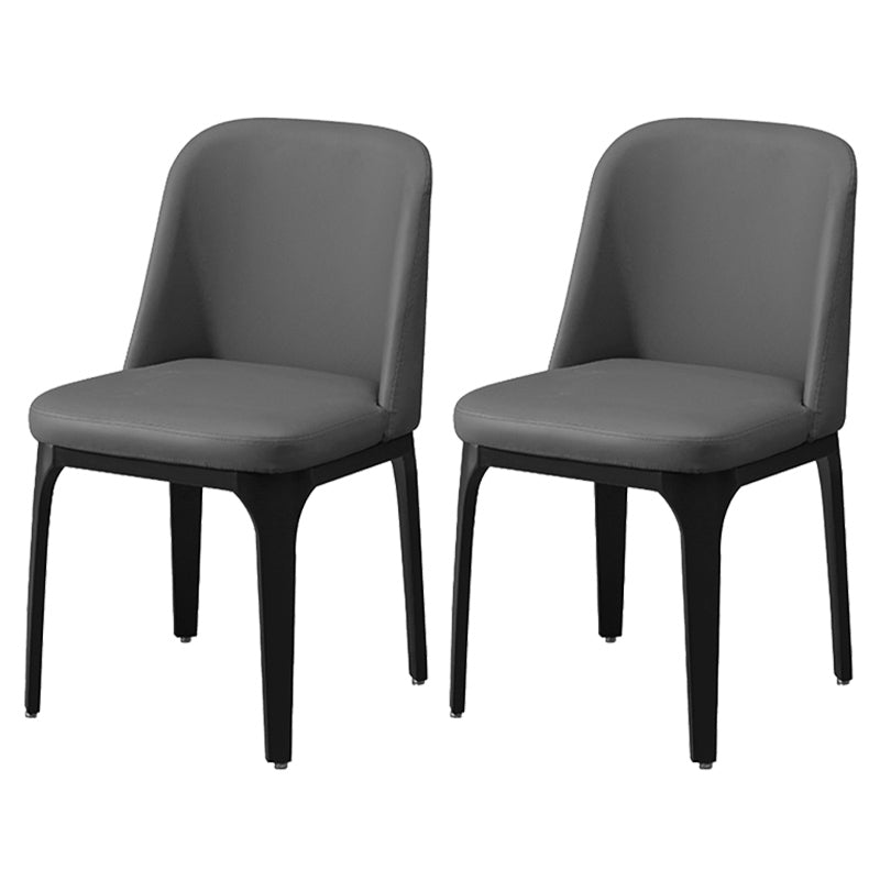 Industrial Restaurant Upholstered Side Chair Matte Finish Parsons Dining Chair Dark Gray 2 Piece Set Clearhalo ' kitchen&dining_furn' 'Dining Chairs' 'Dining Tables & Seating' 'dining_chair' 'furn' 'furn_dining_chair' 'Furniture' 'furniture_dining_chair' 'Kitchen & Dining Furniture' 'kitchen' 3741732