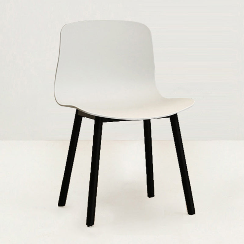 Contemporary Style Dining Armless Chair Wooden Dining Side Chair for Kitchen White 1 Piece Black Clearhalo ' kitchen&dining_furn' 'Dining Chairs' 'Dining Tables & Seating' 'dining_chair' 'furn' 'furn_dining_chair' 'Furniture' 'furniture_dining_chair' 'Kitchen & Dining Furniture' 'kitchen' 3741744