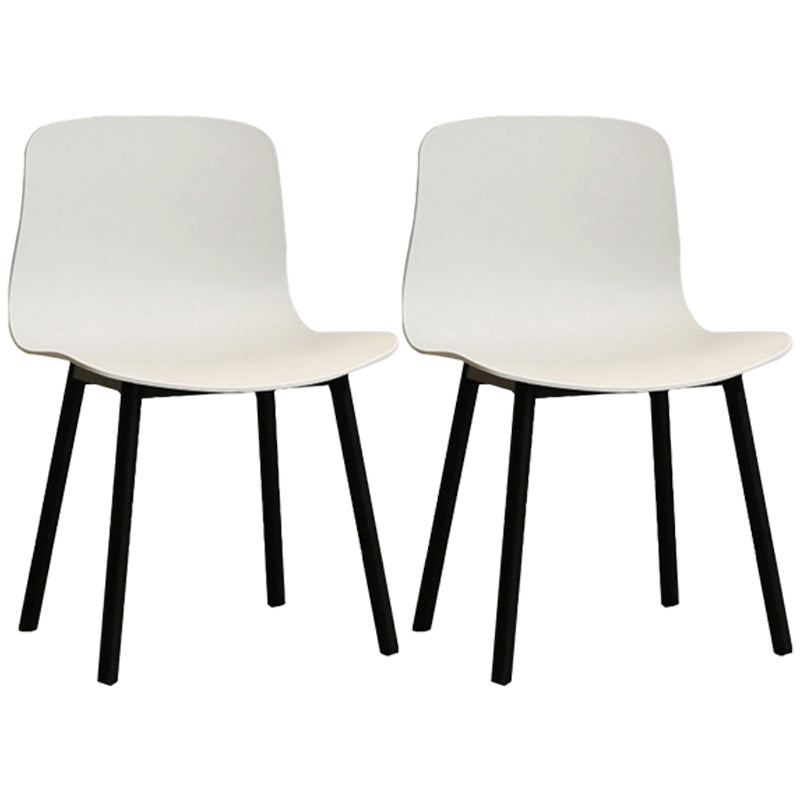 Contemporary Style Dining Armless Chair Wooden Dining Side Chair for Kitchen White 2 Piece Set Black Clearhalo ' kitchen&dining_furn' 'Dining Chairs' 'Dining Tables & Seating' 'dining_chair' 'furn' 'furn_dining_chair' 'Furniture' 'furniture_dining_chair' 'Kitchen & Dining Furniture' 'kitchen' 3741746