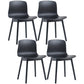Contemporary Style Dining Armless Chair Wooden Dining Side Chair for Kitchen Black 4 Piece Set Black Clearhalo ' kitchen&dining_furn' 'Dining Chairs' 'Dining Tables & Seating' 'dining_chair' 'furn' 'furn_dining_chair' 'Furniture' 'furniture_dining_chair' 'Kitchen & Dining Furniture' 'kitchen' 3741761