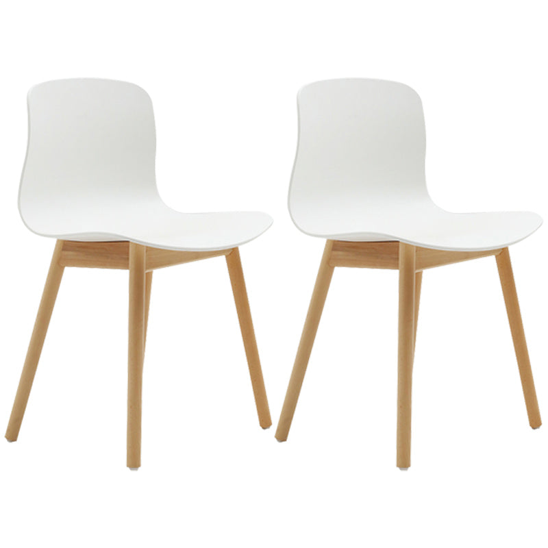 Contemporary Style Dining Armless Chair Wooden Dining Side Chair for Kitchen White 2 Piece Set Natural Wood Clearhalo ' kitchen&dining_furn' 'Dining Chairs' 'Dining Tables & Seating' 'dining_chair' 'furn' 'furn_dining_chair' 'Furniture' 'furniture_dining_chair' 'Kitchen & Dining Furniture' 'kitchen' 3741771