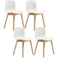 Contemporary Style Dining Armless Chair Wooden Dining Side Chair for Kitchen White 4 Piece Set Natural Wood Clearhalo ' kitchen&dining_furn' 'Dining Chairs' 'Dining Tables & Seating' 'dining_chair' 'furn' 'furn_dining_chair' 'Furniture' 'furniture_dining_chair' 'Kitchen & Dining Furniture' 'kitchen' 3741772
