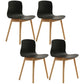 Contemporary Style Dining Armless Chair Wooden Dining Side Chair for Kitchen Black 4 Piece Set Natural Wood Clearhalo ' kitchen&dining_furn' 'Dining Chairs' 'Dining Tables & Seating' 'dining_chair' 'furn' 'furn_dining_chair' 'Furniture' 'furniture_dining_chair' 'Kitchen & Dining Furniture' 'kitchen' 3741778