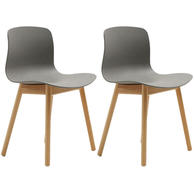 Contemporary Style Dining Armless Chair Wooden Dining Side Chair for Kitchen Grey 2 Piece Set Natural Wood Clearhalo ' kitchen&dining_furn' 'Dining Chairs' 'Dining Tables & Seating' 'dining_chair' 'furn' 'furn_dining_chair' 'Furniture' 'furniture_dining_chair' 'Kitchen & Dining Furniture' 'kitchen' 3741780
