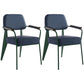 Open Back Dining Arm Chair Industrial Upholstered Armchairs with Metal Legs Blue Green Set of 2 Clearhalo ' kitchen&dining_furn' 'Dining Chairs' 'Dining Tables & Seating' 'dining_chair' 'Furniture' 'furniture_dining_chair' 'Kitchen & Dining Furniture' 'kitchen' 3741795