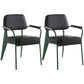 Open Back Dining Arm Chair Industrial Upholstered Armchairs with Metal Legs Black Green Set of 2 Clearhalo ' kitchen&dining_furn' 'Dining Chairs' 'Dining Tables & Seating' 'dining_chair' 'Furniture' 'furniture_dining_chair' 'Kitchen & Dining Furniture' 'kitchen' 3741807