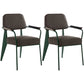 Open Back Dining Arm Chair Industrial Upholstered Armchairs with Metal Legs Grey Green Set of 2 Clearhalo ' kitchen&dining_furn' 'Dining Chairs' 'Dining Tables & Seating' 'dining_chair' 'Furniture' 'furniture_dining_chair' 'Kitchen & Dining Furniture' 'kitchen' 3741816