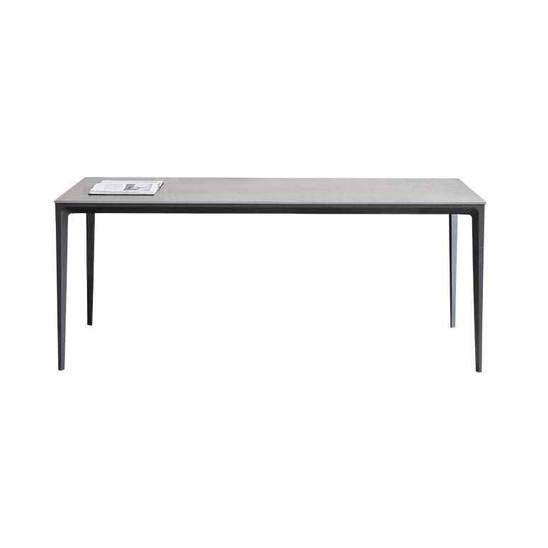 Modern Metal Frame Style Sintered Stone Rectangular Dining Table Set with 4 Legs Base Clearhalo 'Dining Room Sets' 'Dining Tables & Seating' 'dining_room_set' 'furn' 'furn_dining_room_set' 'Furniture' 'furniture_dining_room_set' 'Kitchen & Dining Furniture' 'kitchen&dining_furn' 'kitchen' 3754794