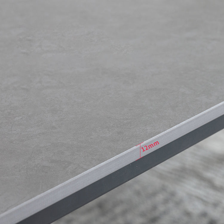 Modern Metal Frame Style Sintered Stone Rectangular Dining Table Set with 4 Legs Base Clearhalo 'Dining Room Sets' 'Dining Tables & Seating' 'dining_room_set' 'furn' 'furn_dining_room_set' 'Furniture' 'furniture_dining_room_set' 'Kitchen & Dining Furniture' 'kitchen&dining_furn' 'kitchen' 3754796