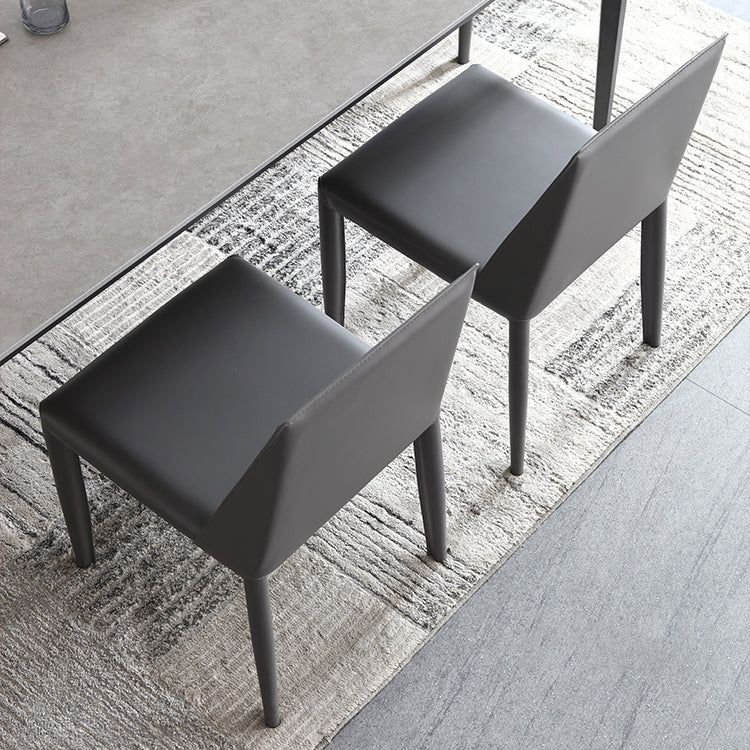 Modern Metal Frame Style Sintered Stone Rectangular Dining Table Set with 4 Legs Base Clearhalo 'Dining Room Sets' 'Dining Tables & Seating' 'dining_room_set' 'furn' 'furn_dining_room_set' 'Furniture' 'furniture_dining_room_set' 'Kitchen & Dining Furniture' 'kitchen&dining_furn' 'kitchen' 3754797