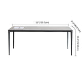 Modern Metal Frame Style Sintered Stone Rectangular Dining Table Set with 4 Legs Base Clearhalo 'Dining Room Sets' 'Dining Tables & Seating' 'dining_room_set' 'furn' 'furn_dining_room_set' 'Furniture' 'furniture_dining_room_set' 'Kitchen & Dining Furniture' 'kitchen&dining_furn' 'kitchen' 3754800