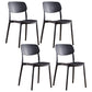 Contemporary Plastic Dining Chair Open Back Dining Side Chair for Kitchen Black 4 Piece Set Clearhalo ' kitchen&dining_furn' 'Dining Chairs' 'Dining Tables & Seating' 'dining_chair' 'furn' 'furn_dining_chair' 'Furniture' 'furniture_dining_chair' 'Kitchen & Dining Furniture' 'kitchen' 3754810