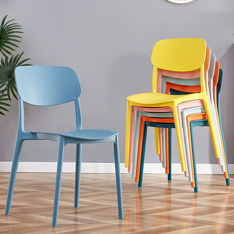 Contemporary Plastic Dining Chair Open Back Dining Side Chair for Kitchen Clearhalo ' kitchen&dining_furn' 'Dining Chairs' 'Dining Tables & Seating' 'dining_chair' 'furn' 'furn_dining_chair' 'Furniture' 'furniture_dining_chair' 'Kitchen & Dining Furniture' 'kitchen' 3754812