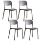 Contemporary Plastic Dining Chair Open Back Dining Side Chair for Kitchen Grey 4 Piece Set Clearhalo ' kitchen&dining_furn' 'Dining Chairs' 'Dining Tables & Seating' 'dining_chair' 'furn' 'furn_dining_chair' 'Furniture' 'furniture_dining_chair' 'Kitchen & Dining Furniture' 'kitchen' 3754815