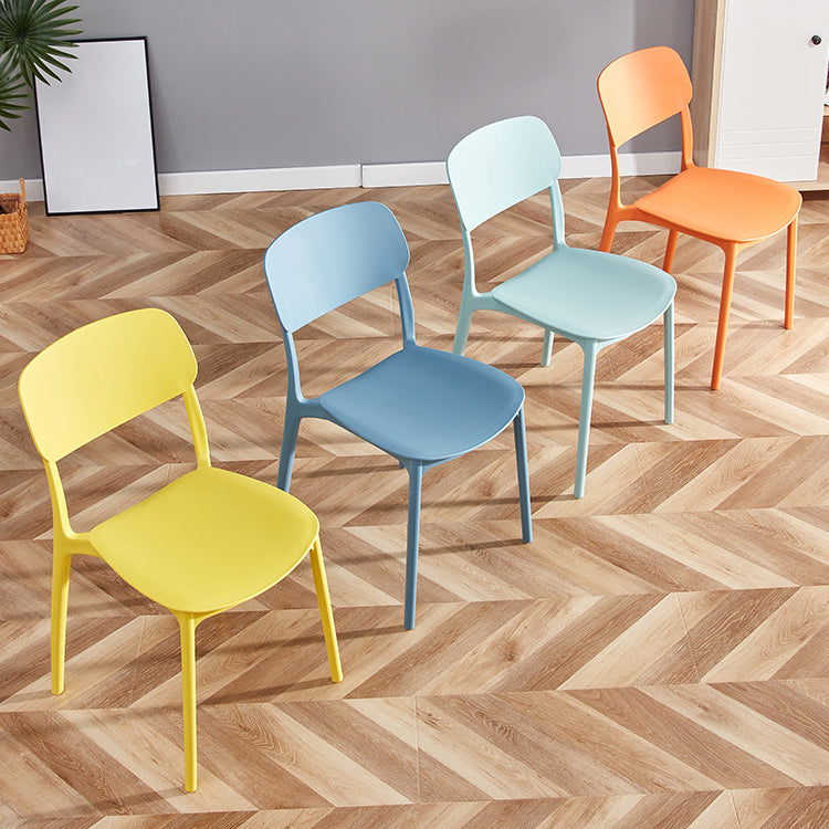 Contemporary Plastic Dining Chair Open Back Dining Side Chair for Kitchen Clearhalo ' kitchen&dining_furn' 'Dining Chairs' 'Dining Tables & Seating' 'dining_chair' 'furn' 'furn_dining_chair' 'Furniture' 'furniture_dining_chair' 'Kitchen & Dining Furniture' 'kitchen' 3754821