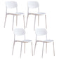 Contemporary Plastic Dining Chair Open Back Dining Side Chair for Kitchen White 4 Piece Set Clearhalo ' kitchen&dining_furn' 'Dining Chairs' 'Dining Tables & Seating' 'dining_chair' 'furn' 'furn_dining_chair' 'Furniture' 'furniture_dining_chair' 'Kitchen & Dining Furniture' 'kitchen' 3754822