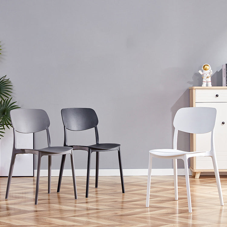 Contemporary Plastic Dining Chair Open Back Dining Side Chair for Kitchen Clearhalo ' kitchen&dining_furn' 'Dining Chairs' 'Dining Tables & Seating' 'dining_chair' 'furn' 'furn_dining_chair' 'Furniture' 'furniture_dining_chair' 'Kitchen & Dining Furniture' 'kitchen' 3754827