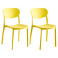 Contemporary Plastic Dining Chair Open Back Dining Side Chair for Kitchen Yellow 2 Piece Set Clearhalo ' kitchen&dining_furn' 'Dining Chairs' 'Dining Tables & Seating' 'dining_chair' 'furn' 'furn_dining_chair' 'Furniture' 'furniture_dining_chair' 'Kitchen & Dining Furniture' 'kitchen' 3754830