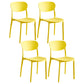 Contemporary Plastic Dining Chair Open Back Dining Side Chair for Kitchen Yellow 4 Piece Set Clearhalo ' kitchen&dining_furn' 'Dining Chairs' 'Dining Tables & Seating' 'dining_chair' 'furn' 'furn_dining_chair' 'Furniture' 'furniture_dining_chair' 'Kitchen & Dining Furniture' 'kitchen' 3754831