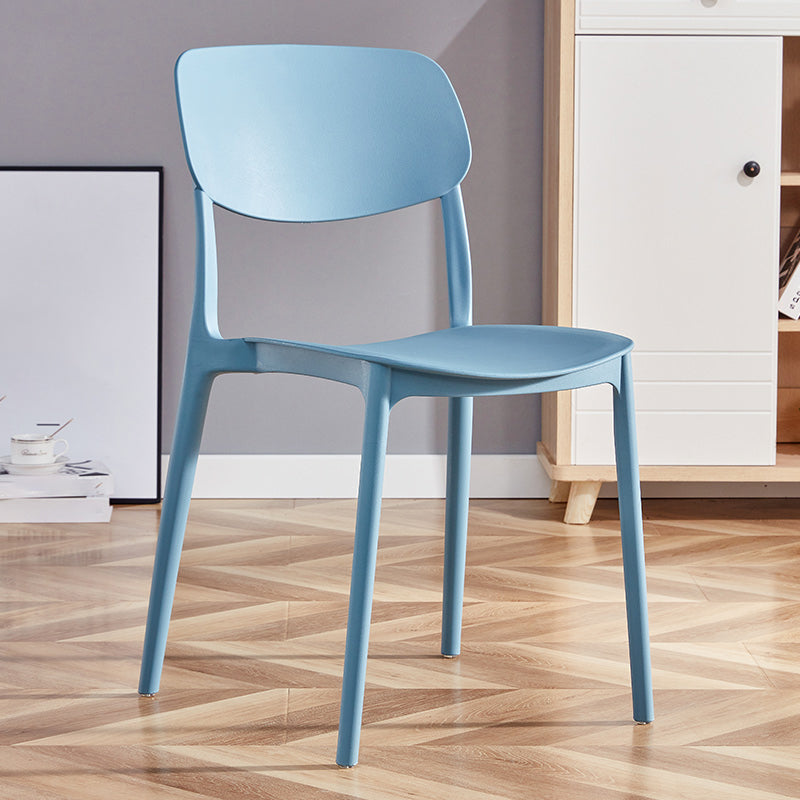 Contemporary Plastic Dining Chair Open Back Dining Side Chair for Kitchen Light Blue 1 Piece Clearhalo ' kitchen&dining_furn' 'Dining Chairs' 'Dining Tables & Seating' 'dining_chair' 'furn' 'furn_dining_chair' 'Furniture' 'furniture_dining_chair' 'Kitchen & Dining Furniture' 'kitchen' 3754832