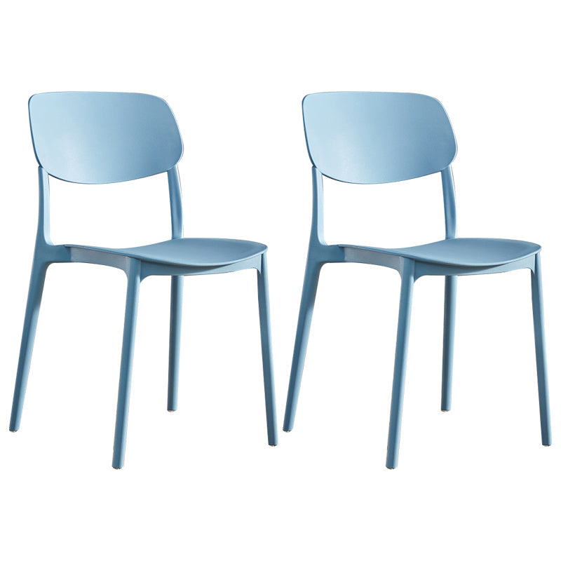 Contemporary Plastic Dining Chair Open Back Dining Side Chair for Kitchen Light Blue 2 Piece Set Clearhalo ' kitchen&dining_furn' 'Dining Chairs' 'Dining Tables & Seating' 'dining_chair' 'furn' 'furn_dining_chair' 'Furniture' 'furniture_dining_chair' 'Kitchen & Dining Furniture' 'kitchen' 3754833