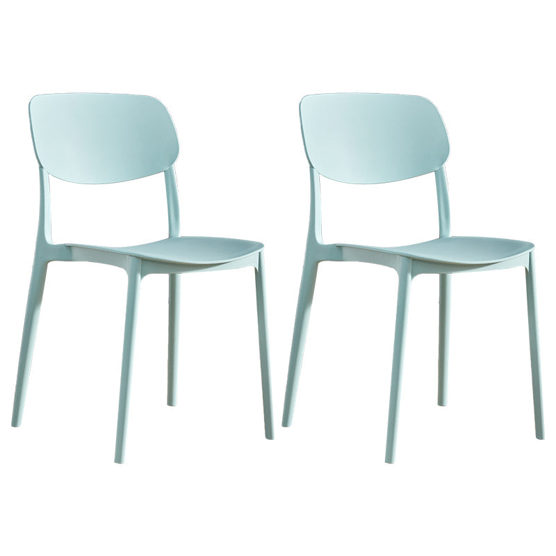 Contemporary Plastic Dining Chair Open Back Dining Side Chair for Kitchen Green 2 Piece Set Clearhalo ' kitchen&dining_furn' 'Dining Chairs' 'Dining Tables & Seating' 'dining_chair' 'furn' 'furn_dining_chair' 'Furniture' 'furniture_dining_chair' 'Kitchen & Dining Furniture' 'kitchen' 3754836