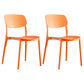 Contemporary Plastic Dining Chair Open Back Dining Side Chair for Kitchen Orange 2 Piece Set Clearhalo ' kitchen&dining_furn' 'Dining Chairs' 'Dining Tables & Seating' 'dining_chair' 'furn' 'furn_dining_chair' 'Furniture' 'furniture_dining_chair' 'Kitchen & Dining Furniture' 'kitchen' 3754845