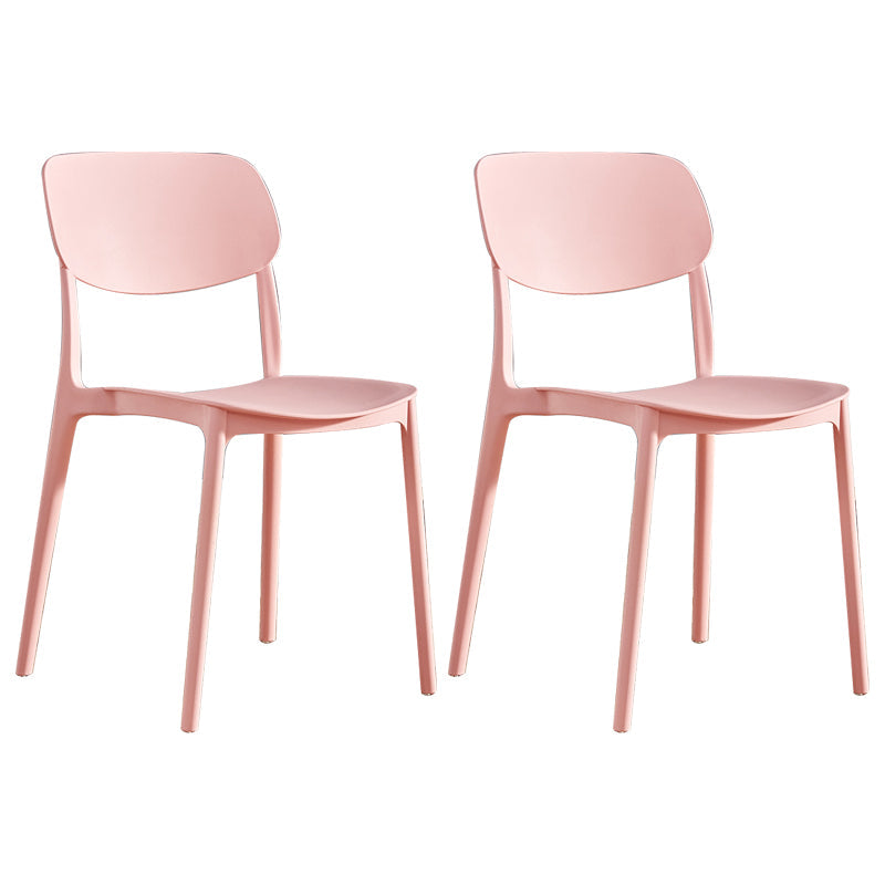 Contemporary Plastic Dining Chair Open Back Dining Side Chair for Kitchen Rose Bloom 2 Piece Set Clearhalo ' kitchen&dining_furn' 'Dining Chairs' 'Dining Tables & Seating' 'dining_chair' 'furn' 'furn_dining_chair' 'Furniture' 'furniture_dining_chair' 'Kitchen & Dining Furniture' 'kitchen' 3754848