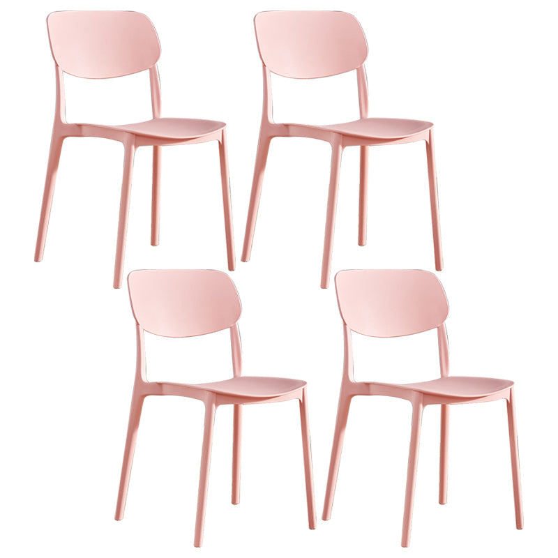 Contemporary Plastic Dining Chair Open Back Dining Side Chair for Kitchen Rose Bloom 4 Piece Set Clearhalo ' kitchen&dining_furn' 'Dining Chairs' 'Dining Tables & Seating' 'dining_chair' 'furn' 'furn_dining_chair' 'Furniture' 'furniture_dining_chair' 'Kitchen & Dining Furniture' 'kitchen' 3754849