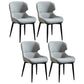Nordic Style Metal Armless Dining Chairs Wingback Side Chair for Home Use Light Gray 4 Piece Set Clearhalo ' kitchen&dining_furn' 'Dining Chairs' 'Dining Tables & Seating' 'dining_chair' 'furn' 'furn_dining_chair' 'Furniture' 'furniture_dining_chair' 'Kitchen & Dining Furniture' 'kitchen' 3754855