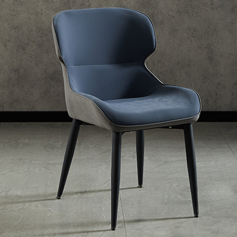 Nordic Style Metal Armless Dining Chairs Wingback Side Chair for Home Use Blue 1 Piece Clearhalo ' kitchen&dining_furn' 'Dining Chairs' 'Dining Tables & Seating' 'dining_chair' 'furn' 'furn_dining_chair' 'Furniture' 'furniture_dining_chair' 'Kitchen & Dining Furniture' 'kitchen' 3754857