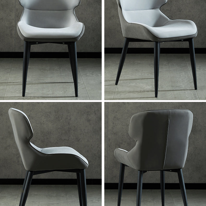 Nordic Style Metal Armless Dining Chairs Wingback Side Chair for Home Use Clearhalo ' kitchen&dining_furn' 'Dining Chairs' 'Dining Tables & Seating' 'dining_chair' 'furn' 'furn_dining_chair' 'Furniture' 'furniture_dining_chair' 'Kitchen & Dining Furniture' 'kitchen' 3754867