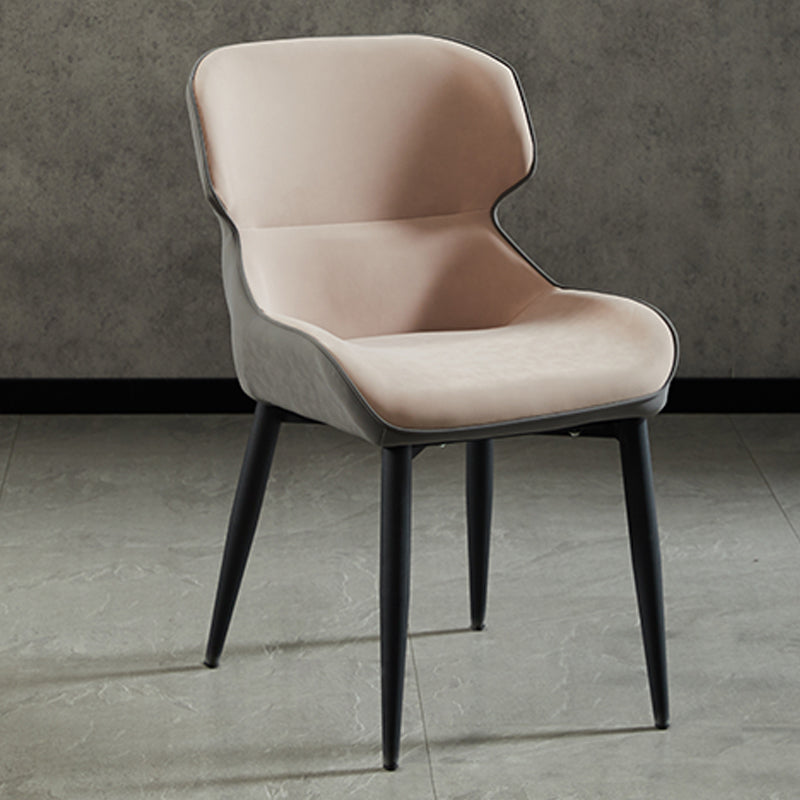 Nordic Style Metal Armless Dining Chairs Wingback Side Chair for Home Use Nude 1 Piece Clearhalo ' kitchen&dining_furn' 'Dining Chairs' 'Dining Tables & Seating' 'dining_chair' 'furn' 'furn_dining_chair' 'Furniture' 'furniture_dining_chair' 'Kitchen & Dining Furniture' 'kitchen' 3754869