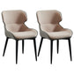 Nordic Style Metal Armless Dining Chairs Wingback Side Chair for Home Use Nude 2 Piece Set Clearhalo ' kitchen&dining_furn' 'Dining Chairs' 'Dining Tables & Seating' 'dining_chair' 'furn' 'furn_dining_chair' 'Furniture' 'furniture_dining_chair' 'Kitchen & Dining Furniture' 'kitchen' 3754871