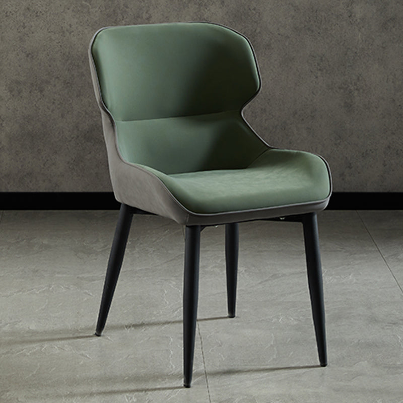 Nordic Style Metal Armless Dining Chairs Wingback Side Chair for Home Use Blackish Green 1 Piece Clearhalo ' kitchen&dining_furn' 'Dining Chairs' 'Dining Tables & Seating' 'dining_chair' 'furn' 'furn_dining_chair' 'Furniture' 'furniture_dining_chair' 'Kitchen & Dining Furniture' 'kitchen' 3754873