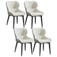 Nordic Style Metal Armless Dining Chairs Wingback Side Chair for Home Use Off-White 4 Piece Set Clearhalo ' kitchen&dining_furn' 'Dining Chairs' 'Dining Tables & Seating' 'dining_chair' 'furn' 'furn_dining_chair' 'Furniture' 'furniture_dining_chair' 'Kitchen & Dining Furniture' 'kitchen' 3754881