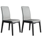 Industrial Restaurant Leather Side Chair Matte Finish Solid Back Dining Chair Dark Gray 2 Piece Set Black Clearhalo ' kitchen&dining_furn' 'Dining Chairs' 'Dining Tables & Seating' 'dining_chair' 'furn' 'furn_dining_chair' 'Furniture' 'furniture_dining_chair' 'Kitchen & Dining Furniture' 'kitchen' 3754883