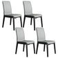Industrial Restaurant Leather Side Chair Matte Finish Solid Back Dining Chair Dark Gray 4 Piece Set Black Clearhalo ' kitchen&dining_furn' 'Dining Chairs' 'Dining Tables & Seating' 'dining_chair' 'furn' 'furn_dining_chair' 'Furniture' 'furniture_dining_chair' 'Kitchen & Dining Furniture' 'kitchen' 3754885