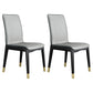 Industrial Restaurant Leather Side Chair Matte Finish Solid Back Dining Chair Dark Gray 2 Piece Set Brass Gold Clearhalo ' kitchen&dining_furn' 'Dining Chairs' 'Dining Tables & Seating' 'dining_chair' 'furn' 'furn_dining_chair' 'Furniture' 'furniture_dining_chair' 'Kitchen & Dining Furniture' 'kitchen' 3754888