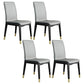 Industrial Restaurant Leather Side Chair Matte Finish Solid Back Dining Chair Dark Gray 4 Piece Set Brass Gold Clearhalo ' kitchen&dining_furn' 'Dining Chairs' 'Dining Tables & Seating' 'dining_chair' 'furn' 'furn_dining_chair' 'Furniture' 'furniture_dining_chair' 'Kitchen & Dining Furniture' 'kitchen' 3754890
