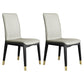 Industrial Restaurant Leather Side Chair Matte Finish Solid Back Dining Chair Light Gray 2 Piece Set Brass Gold Clearhalo ' kitchen&dining_furn' 'Dining Chairs' 'Dining Tables & Seating' 'dining_chair' 'furn' 'furn_dining_chair' 'Furniture' 'furniture_dining_chair' 'Kitchen & Dining Furniture' 'kitchen' 3754900