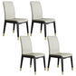 Industrial Restaurant Leather Side Chair Matte Finish Solid Back Dining Chair Light Gray 4 Piece Set Brass Gold Clearhalo ' kitchen&dining_furn' 'Dining Chairs' 'Dining Tables & Seating' 'dining_chair' 'furn' 'furn_dining_chair' 'Furniture' 'furniture_dining_chair' 'Kitchen & Dining Furniture' 'kitchen' 3754903