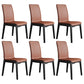 Industrial Restaurant Leather Side Chair Matte Finish Solid Back Dining Chair Coffee 6 Piece Set Black Clearhalo ' kitchen&dining_furn' 'Dining Chairs' 'Dining Tables & Seating' 'dining_chair' 'furn' 'furn_dining_chair' 'Furniture' 'furniture_dining_chair' 'Kitchen & Dining Furniture' 'kitchen' 3754907