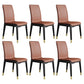 Industrial Restaurant Leather Side Chair Matte Finish Solid Back Dining Chair Coffee 6 Piece Set Brass Gold Clearhalo ' kitchen&dining_furn' 'Dining Chairs' 'Dining Tables & Seating' 'dining_chair' 'furn' 'furn_dining_chair' 'Furniture' 'furniture_dining_chair' 'Kitchen & Dining Furniture' 'kitchen' 3754910