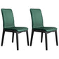 Industrial Restaurant Leather Side Chair Matte Finish Solid Back Dining Chair Peacock Green 2 Piece Set Black Clearhalo ' kitchen&dining_furn' 'Dining Chairs' 'Dining Tables & Seating' 'dining_chair' 'furn' 'furn_dining_chair' 'Furniture' 'furniture_dining_chair' 'Kitchen & Dining Furniture' 'kitchen' 3754911