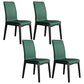 Industrial Restaurant Leather Side Chair Matte Finish Solid Back Dining Chair Peacock Green 4 Piece Set Black Clearhalo ' kitchen&dining_furn' 'Dining Chairs' 'Dining Tables & Seating' 'dining_chair' 'furn' 'furn_dining_chair' 'Furniture' 'furniture_dining_chair' 'Kitchen & Dining Furniture' 'kitchen' 3754912